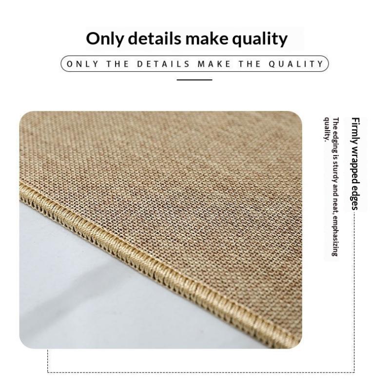 Durable Imitation Linen Stair Treads Non-Slip Water Absorption Floor Mat Noiseproof Washable Home Steps Protective Mat Pets Safe