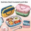 Insulated 4 Compartment Lunch Box Large Capacity Divided Food Storage Container  Worker
