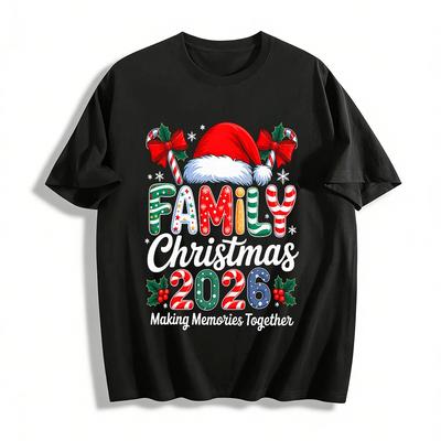 Family Christmas 2026 Making Memories Together Tee Pure Cotton T-shirt