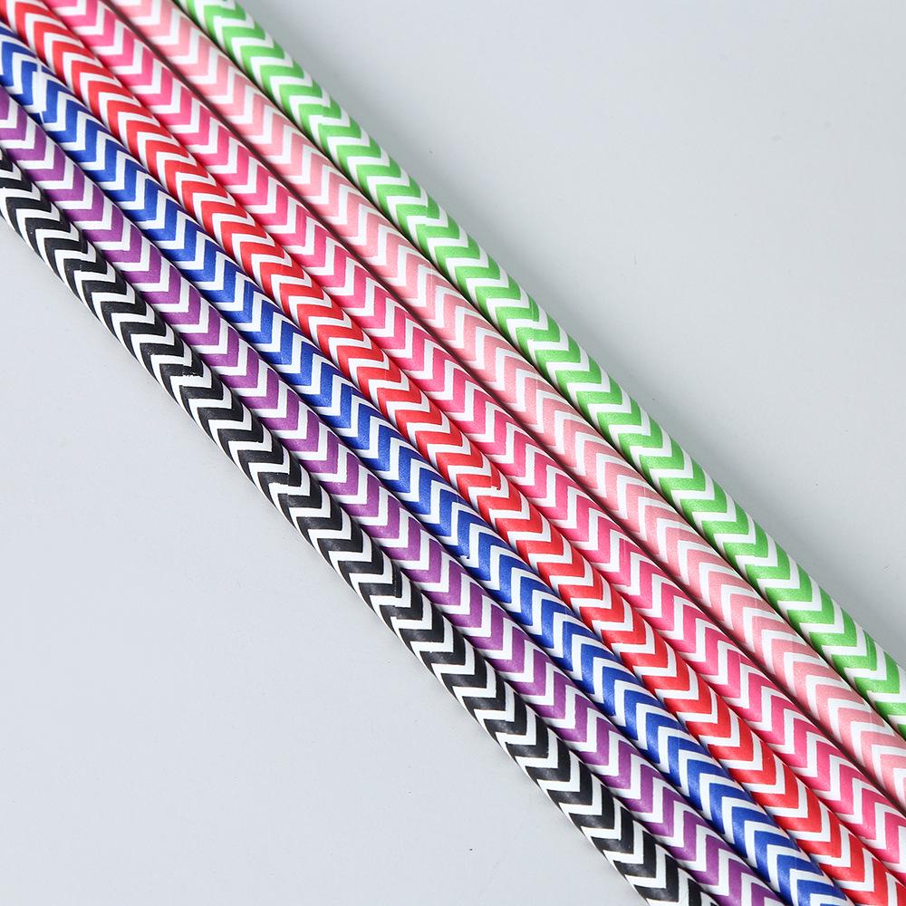 Colorful Biodegradable Paper Straws for Parties and Cocktails