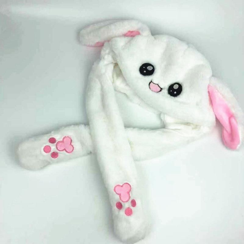 Cappello Coniglio Orecchie Peluche Animali In Movimento Premendo Con - 5