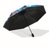 Ombrello Pieghevole Automatico Compatto Tema Inside Out 2 - Portatile e Resistente, Ombrello in Ferro a 8 Stecche per Tutte le Condizioni Atmosferiche0707089