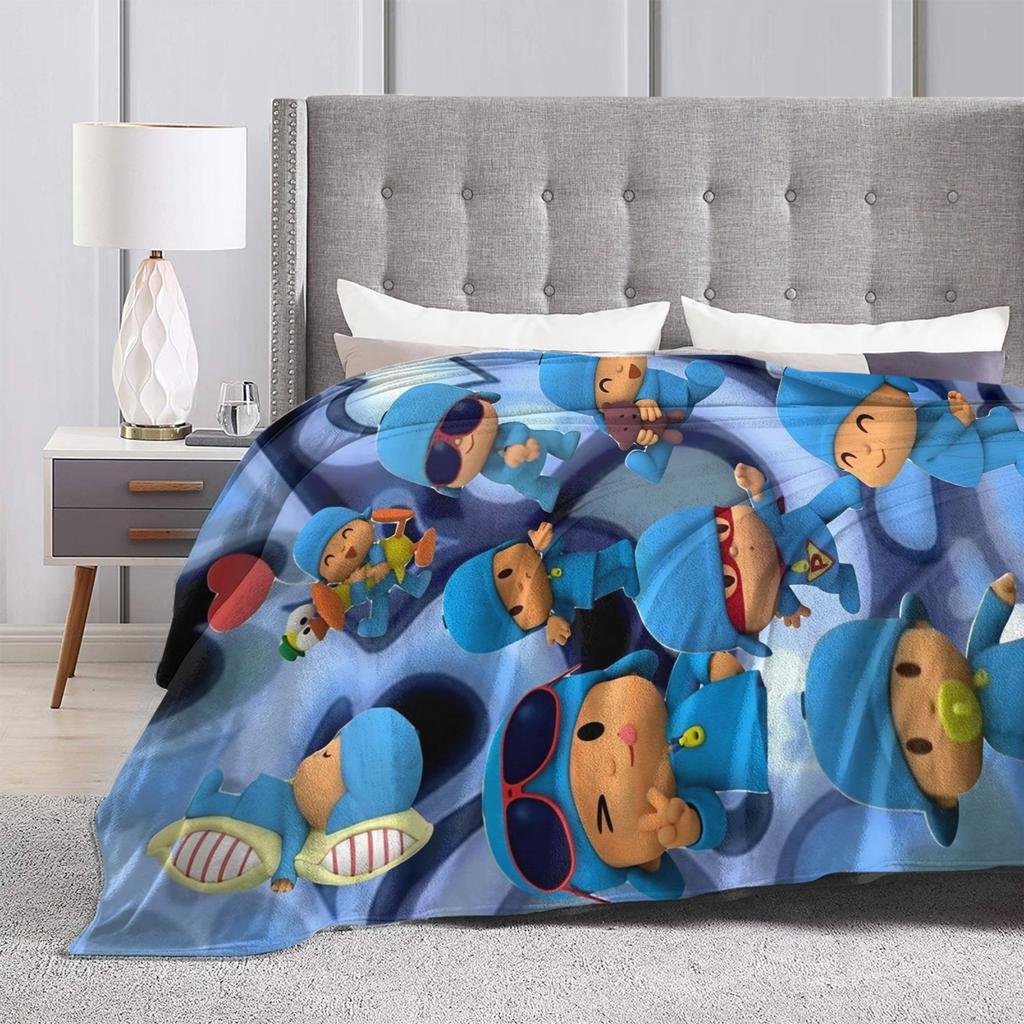 pocoyoes Blankets Fleece  Cozy Soft Throw Blanket for Bed Bedspread