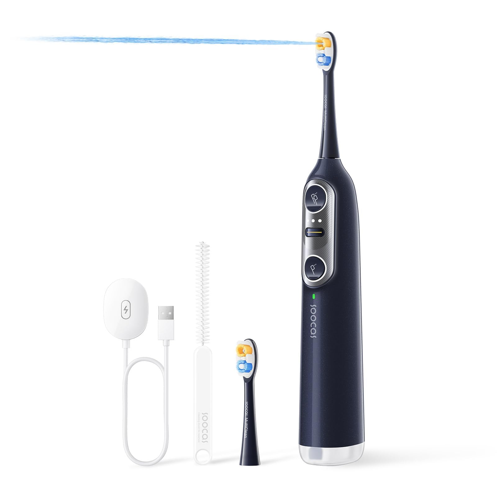 

Soocas NEOS II Electric Toothbrush with Jet Sonic Oral Interdental Water 124 PSI High Plaque Battery IPX8 Perfect for Travel and Business Dark Purple