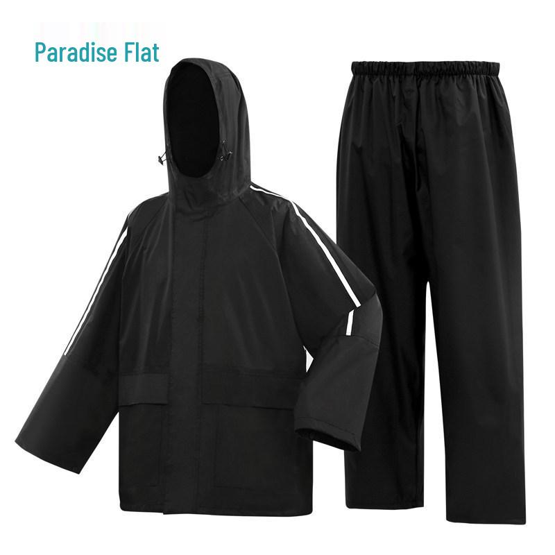

Men s and Women s Full Body Raincoat & Pants Set for Cycling, Electric Scooter, Food Delivery – Long, Waterproof, Heavy Rain Protection, Summer. XL чорний
