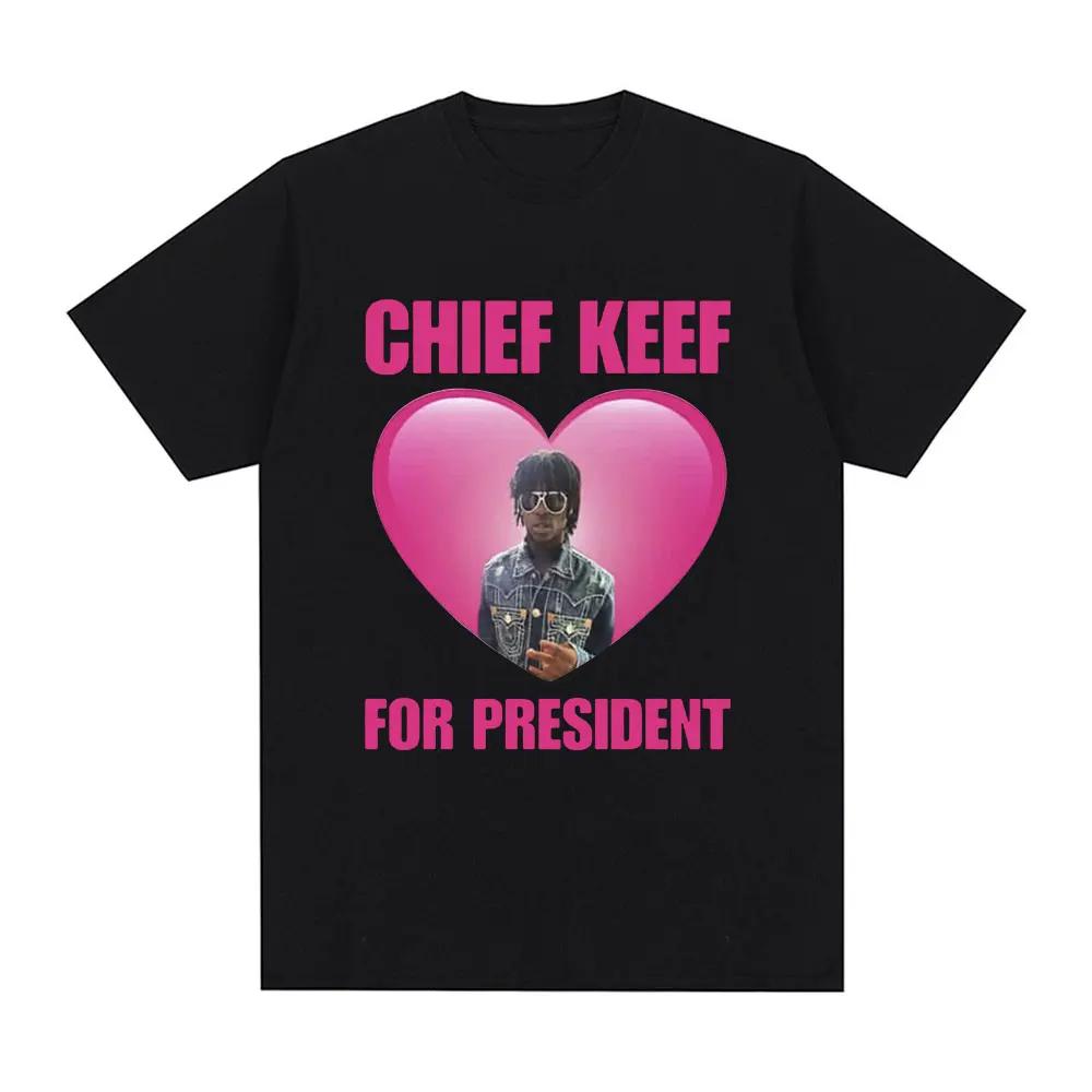 I Love Chief Keef T Shirt Unisex's Fashion Casual Short Sleeve T-shirt Vintage Gothic Oversized Cotton T-shirts Hip Hop Streetwear Unisex Top