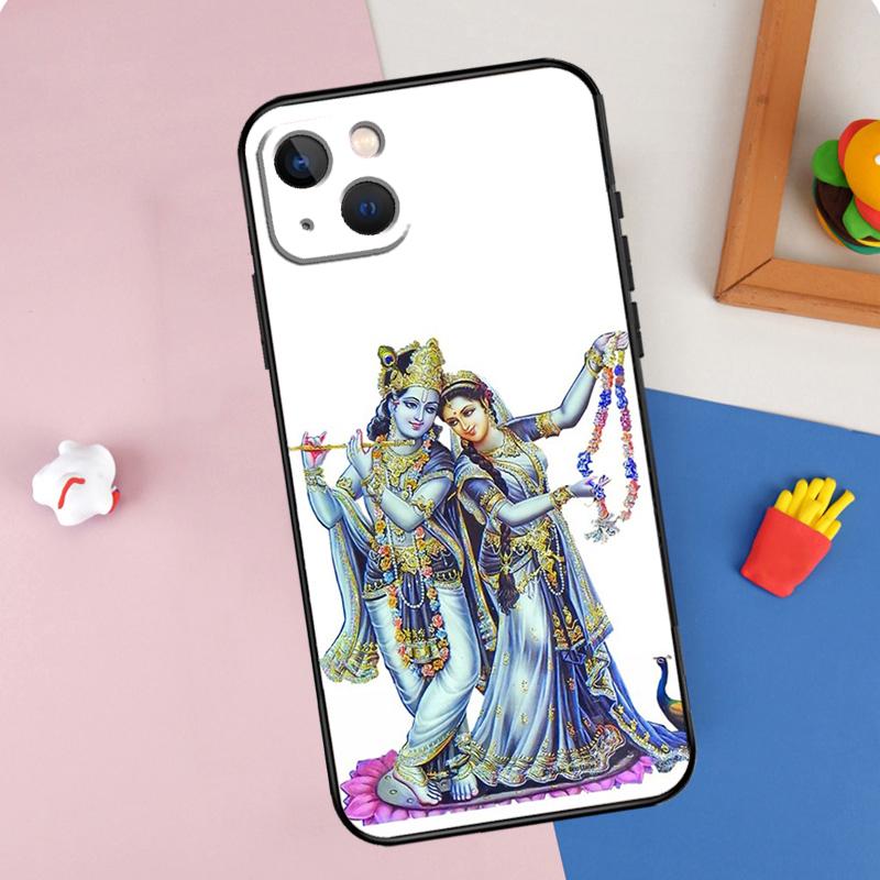 Lord Krishna Radha Phone Case For iPhone 16 Pro Max 11 12 13 14 15 Pro Max Mini 16e 15 16 Plus XR Cover Shell