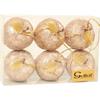Set of 6 Apple-shaped Pendants with a Gold Leaf