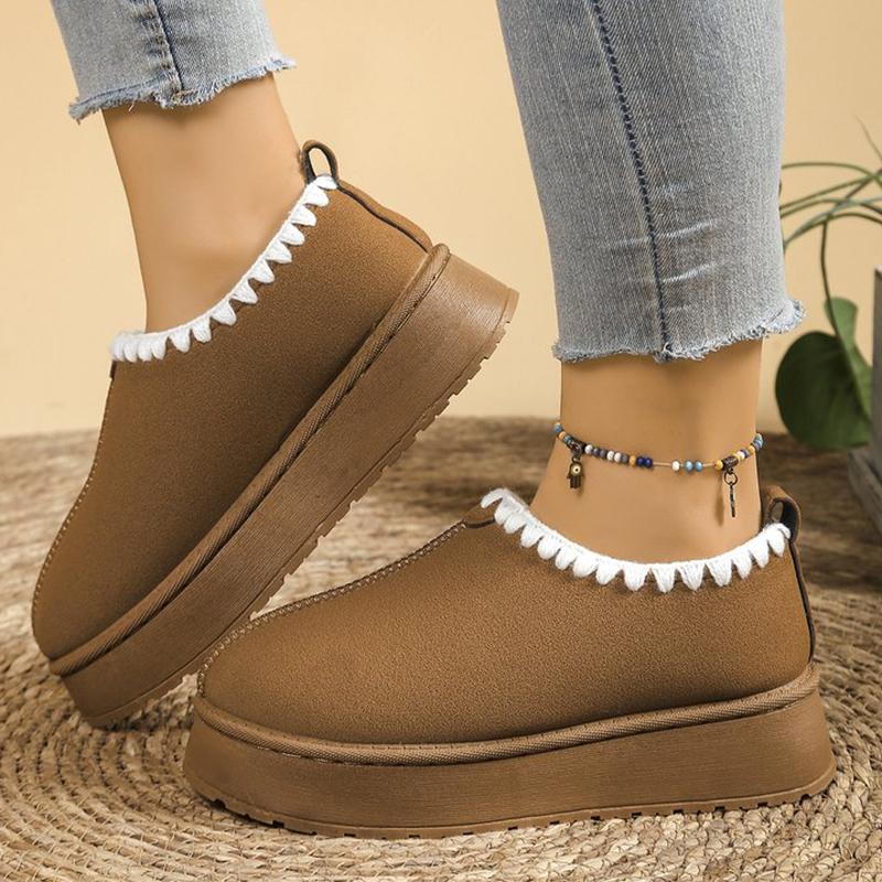 Fashion New Warm Suede Snow Boots for Women Winter 2025 Comfortable Non-Slip Thick Platform Boots Woman Solid Plus Size Booties Mujer