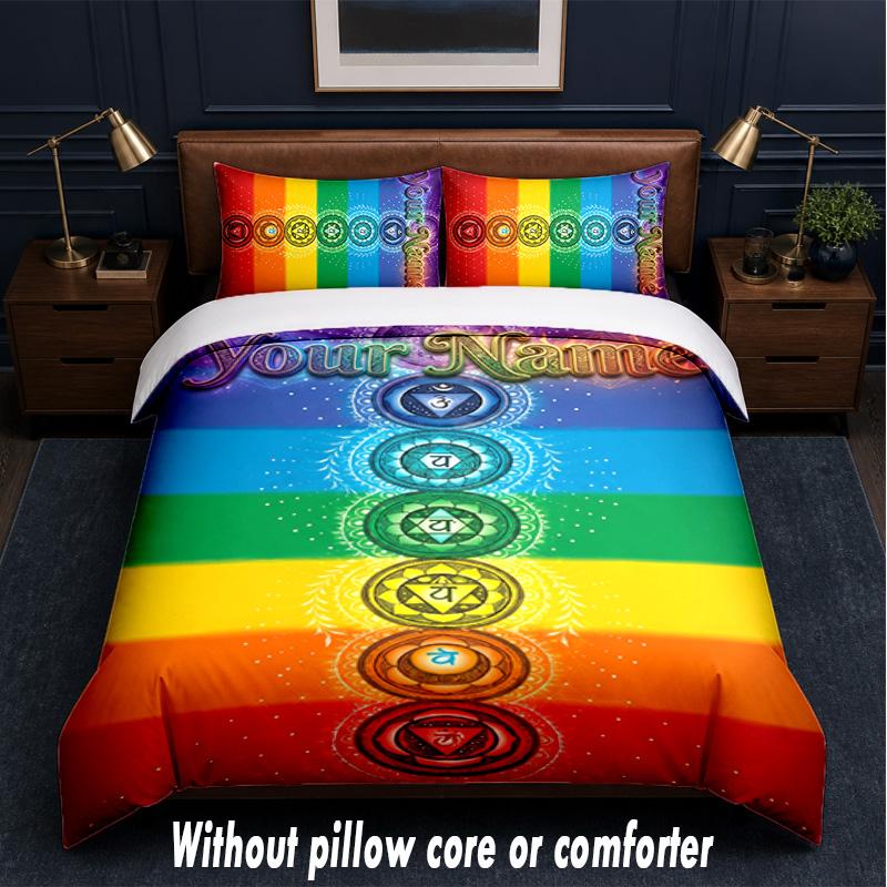 Other Similar Designs Theme Custom Text Or Name 3Pcs Bedding Set,1 Flat Sheet & 2 Pillowcases Personalized Home Bedding