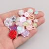 20g/Beutel Bunte ABS Perlen Schleife Mehrere Formen Sterne Blumen Flache Rückseite Cabochons Für DIY Schmuck Harz Shaker Anhänger Zubehör