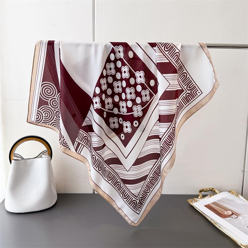 Luxury Paisley Print Shawl Square Scarf for Women Hijab Fashion Wraps Neckerchief Female Hair Bands Ribbon Headband Bandana