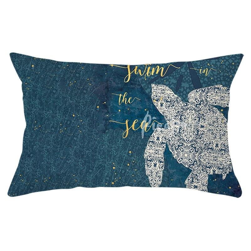 marine blue throw pillows