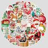 50 Christmas Decoration Graffiti Stickers Mobile Phone Computer Waterproof Stickers Christmas Holiday Stickers