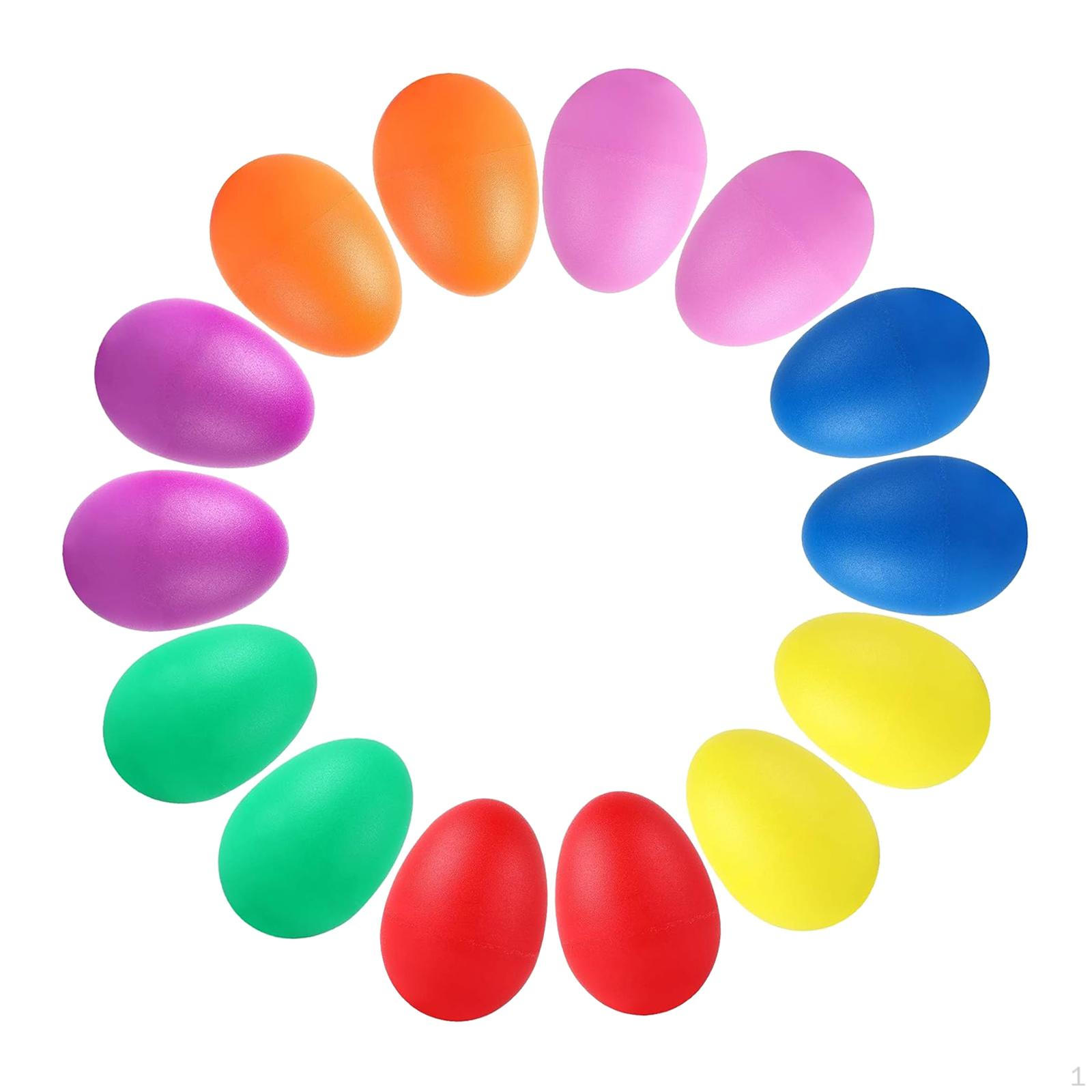 

14 Pieces Egg Shakers Instruments Rhythm Maracas Toy Set Lightweight and Portable Suitable for Kids 14pc