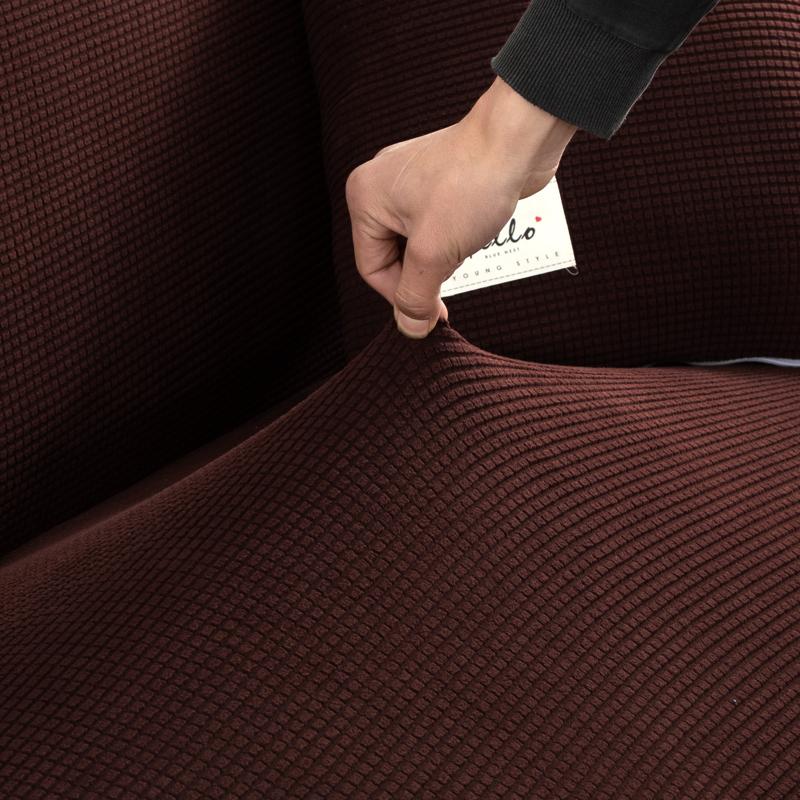 Sofa Covers For Living Room Armchair Cover Elastic Plaid Corner Sofas Cover Couch Slipcover 1/2/3/4/5 Seat Fleece Sofa Cover