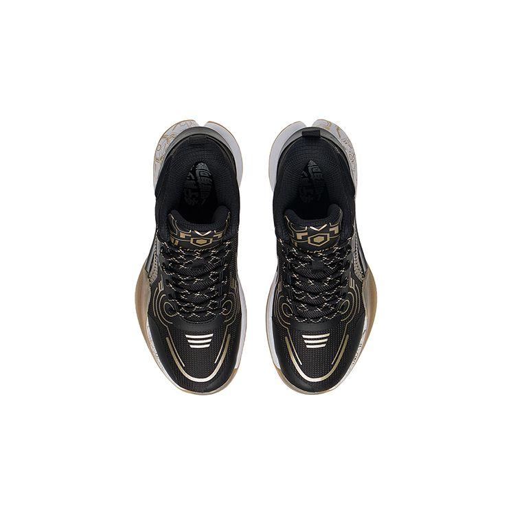 Li Ning Stable Rebound Performance Basketball Shoes Kids Sneakers Black Gold YKBS106-1
