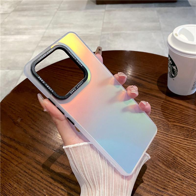 

Подходящий для Xiaomi 14pro Чехол для телефона с градиентом, меняющим цвет, Лазерный K60Pro Матовый Redmi Note12t Защитный чехол 13 Mi 11Ultra/Extreme