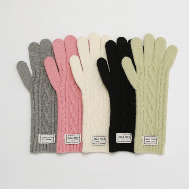 MAC MOC Kkoim Gloves_Cable Knit Fingerhole Gloves__5 Colors