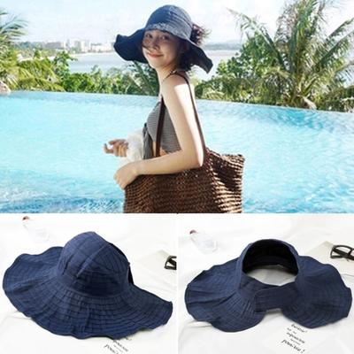 2019 Summer Parent-child Sun Hat Women Wild Anti-UV Ride Folding Sun Hat Empty Top Cap Wide Side Sun Hat Girl Beach Hat