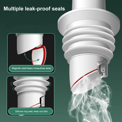 אטם צינור ניקוז למכונת כביסה מונע ריחות פקק ניקוז רצפתי טבעת איטום מסיליקון לצינור ביוב מכסה איטום