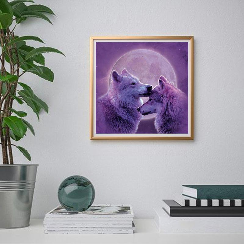 Wolf DIY 5D Diamond Painting Full Round Drill Resin Animal Diamont Embroidery Cross Stitch Home Decor Wall Art