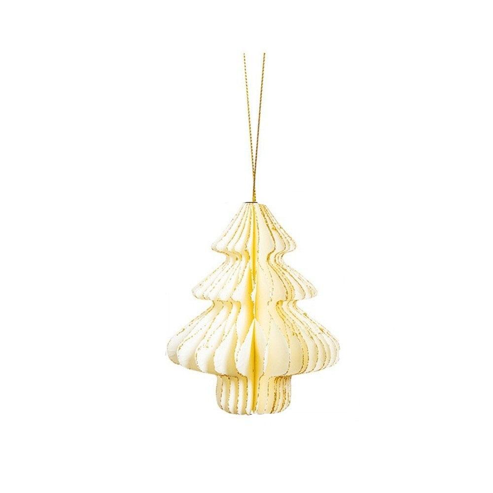 Solid Color Christmas Tree Pendant Paper Christmas Tree Decoration Home