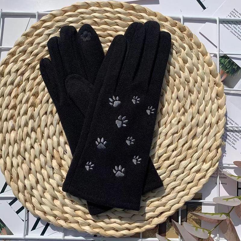 

Теплые перчатки для спорта на открытом воздухе, флисовые перчатки для пальцев, для верховой езды, альпинизма, утолщенные перчатки для сенсорных экранов, женские average size чёрный