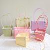 Macaron Color Series DIY Flower Arrangement Tote with Trapezoidal Design and Waterproof Kraft Paper
