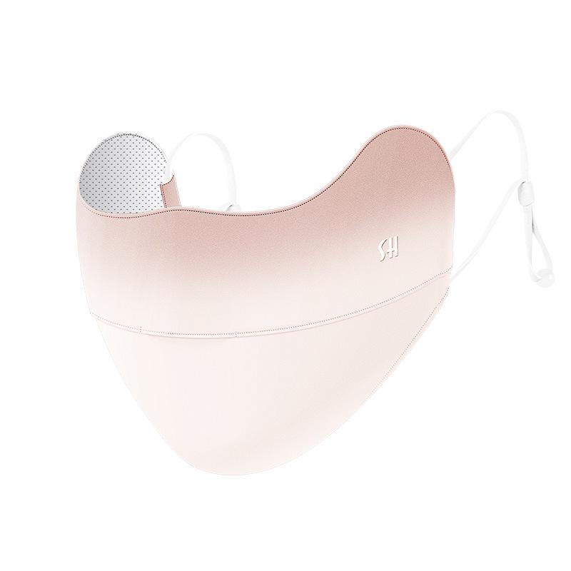 Women's UV Protection Ice Silk Cycling Mask with Blush Eye Corner, Sunscreen, and Breathable Summer Sunshade for a Slim Face