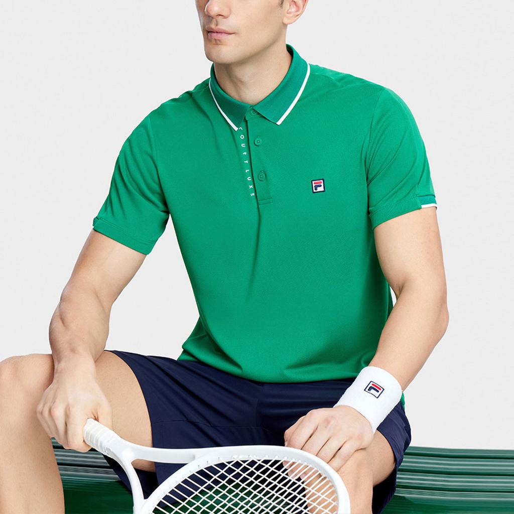 New FILA Polo Shirt Men's Ethereal Grass Green A11M333103F-GN