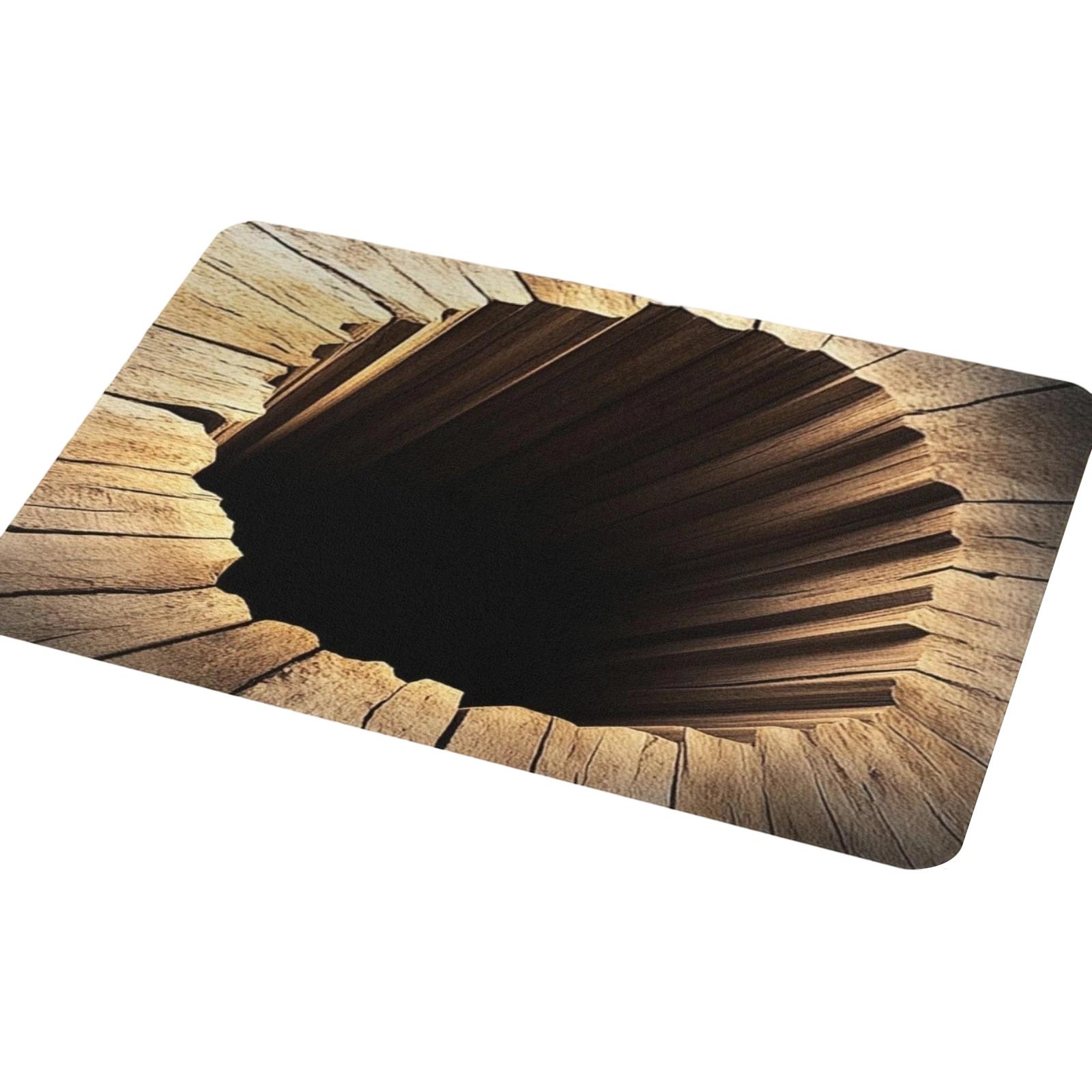 

50*80cm 3D Visual Effect Crystal Velvet Floor Mat For Entrance Foyer, Dirt Resistant And Easy To Maintain Door Mat One Size
