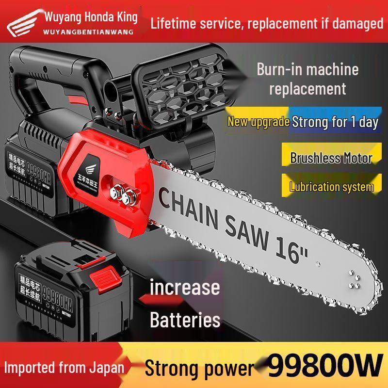 Importierte Akku-Bürstenlose Hochleistungs-Lithiumbatterie-Elektrokettensäge für den Außeneinsatz zum Bäumeschneiden