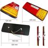 2Pcs 12V Tail Lights Car Truck Tail Light Taillight Rear Brake Light Turn Signal Lamps Indicator Car Truck Trailer Caravan Bus