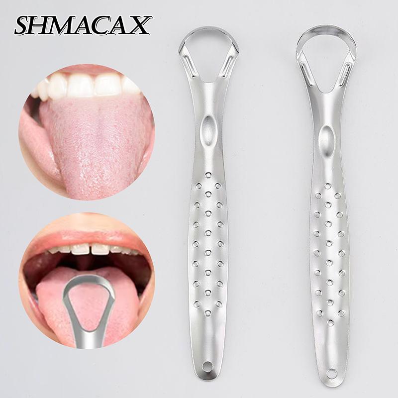 Stainless Steel Tongue Scraper Cleaners For Oral Hygiene Fresh Breath Tongue Scraper Toothbrush Tongue Cleaner