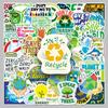 50 Earth-Friendly Stickers: Environmental Slogans & Cartoon Logos for Graffiti and Decoration