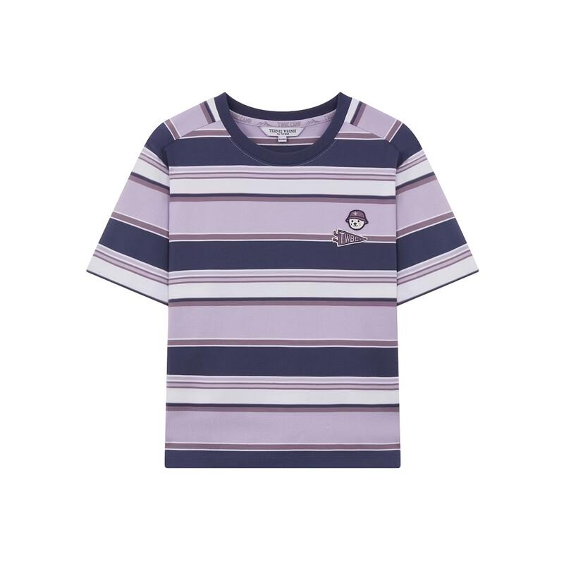 Teenie Weenie Bear Cartoon Striped T-Shirt