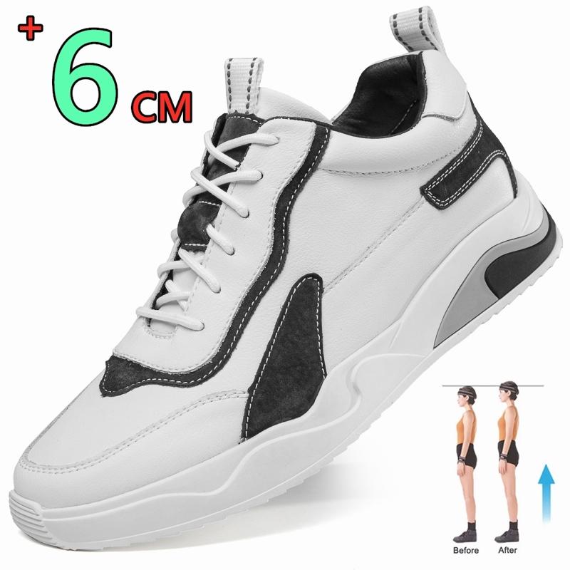

Модные мужские туфли-лифты из натуральной кожи, повседневные кроссовки на платформе, стелька для увеличения роста на 6 см, мужская спортивная обувь для отдыха 37