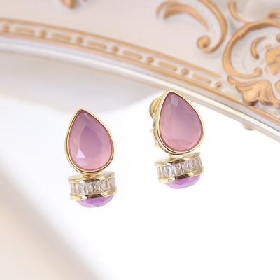 Water Drop Zircon Stud Earrings, High-End Light Luxury Earrings, Fashion Celebrity Earrings.