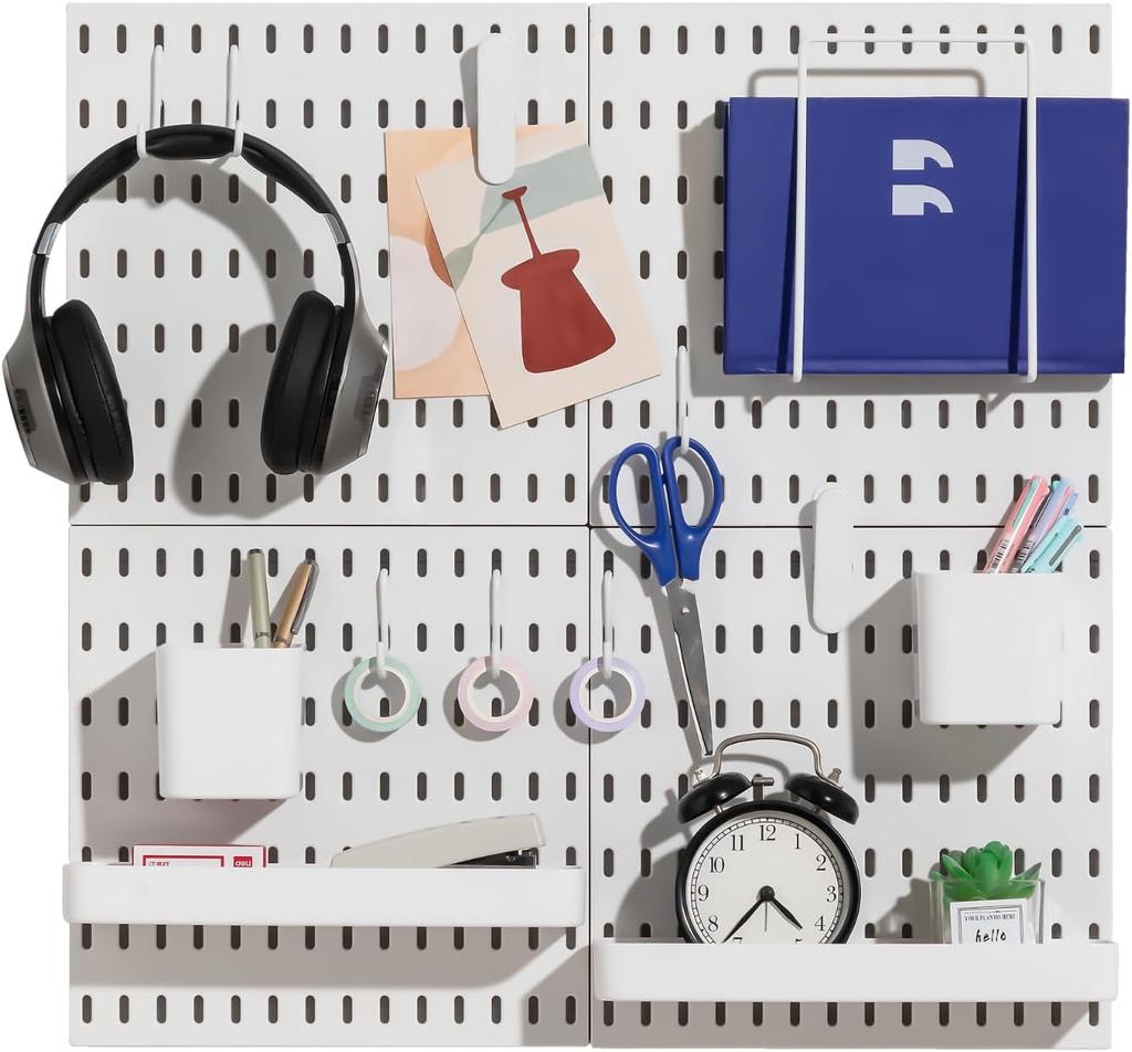 Pegboard Combination Kit, Pegboards and Accessories Modular Hanging for Wall Organizer, Crafts Organization, Ornaments Display, Nursery Storage