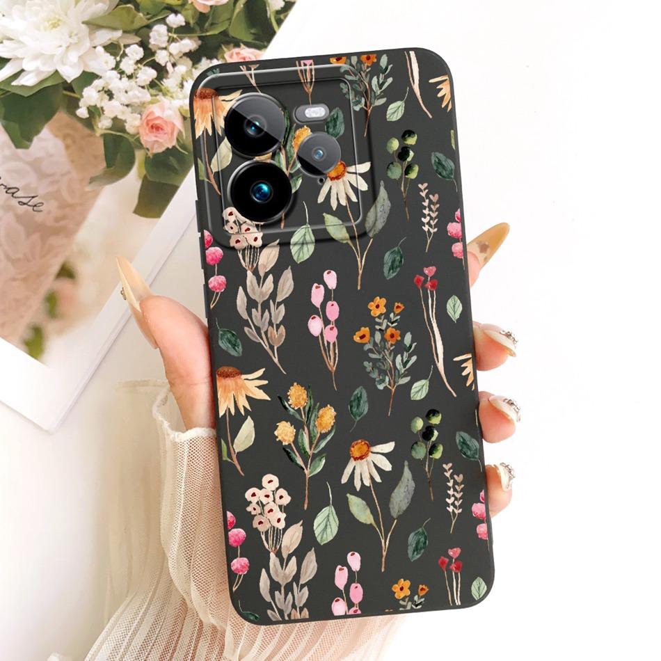 For Realme GT 7 Pro Cute Cat Flower Cartoon Phone Case For Realme GT7 Pro RMX5010 Shockproof Soft Silicone Covers Bumpers