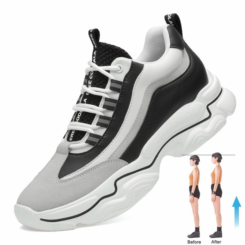 

Men Elevator Shoes Heightening Shoes Height Increase Shoes Insoles 8CM Man Sport Height Increasing Shoes Height Shoes 37 чёрный