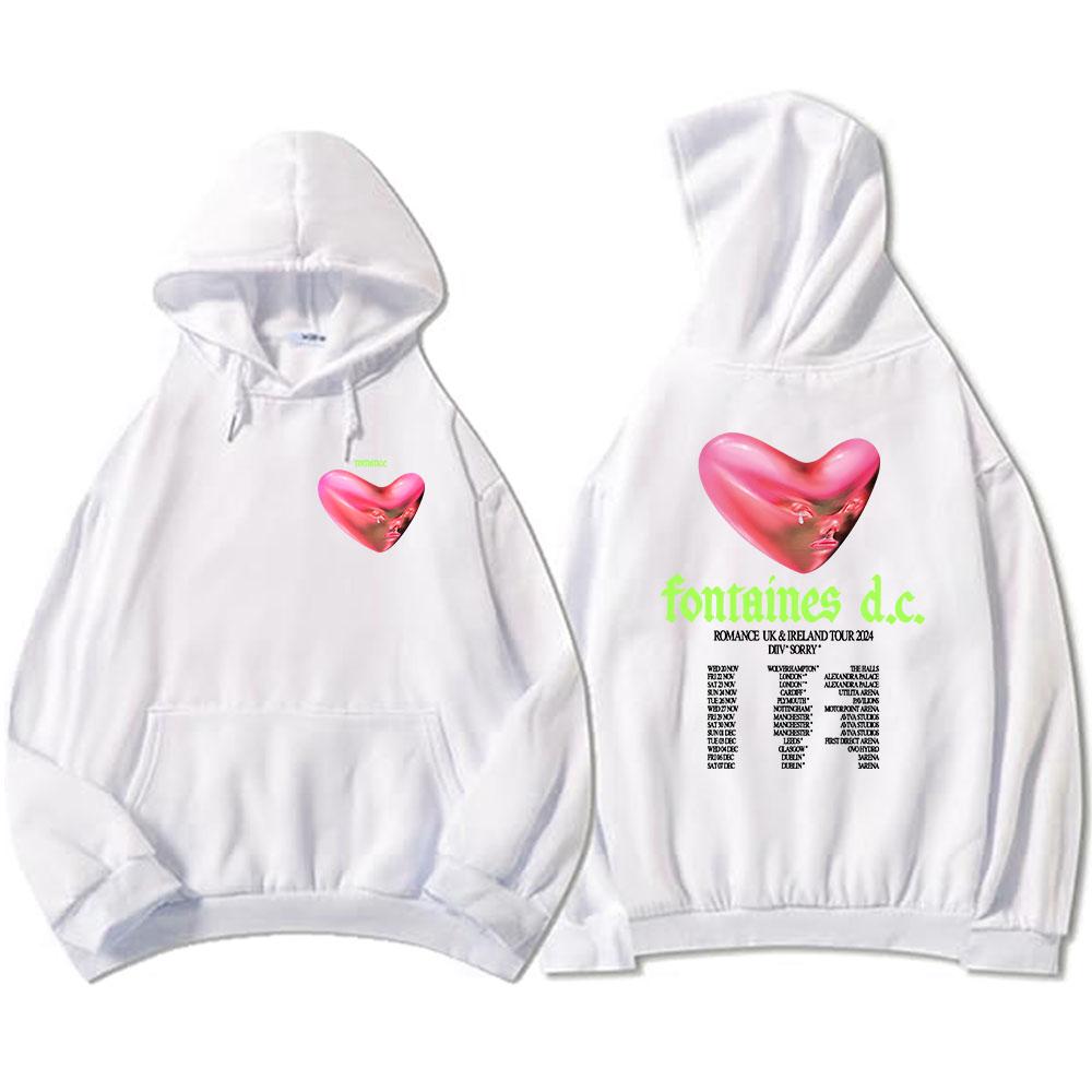 Fontaines DC Romance Mikiny s kapucí Zimní Pánské Dámské Mikiny s kapucí Grafické Oblečení Heavy Mental Style Unisex Streetwear Tisk Top