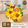 Music Flower Box Compatible Building Blocks Bouquet: Sunflower & Carnation Toy for Children and Teachers