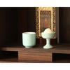 Namukumachan Kobo Set of 2 Medium Buddhist Tea Sets (1.6 inches) - Solid Celadon Buddhist Teacups, Buddhist Rice Bowls, and Teacups