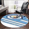 Manchester City FC Print Round Rug, Washable Floor Carpet, For Entryway Dorm Laundry Room Office Study, Home Decor Birthday Christmas Gift