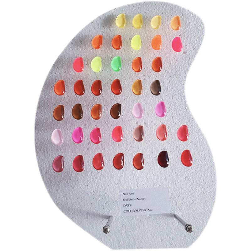 Nail Art Display Board False Nail Tips Sample Acrylic Practice Board Fingernail Polish Stands Showing Manicure Tool