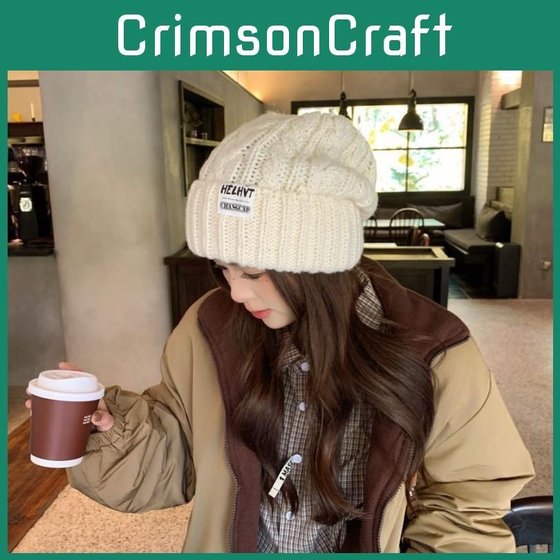 Letter Women Pattern Knit Hat With Acrylic Material And Wind Features Resistant
