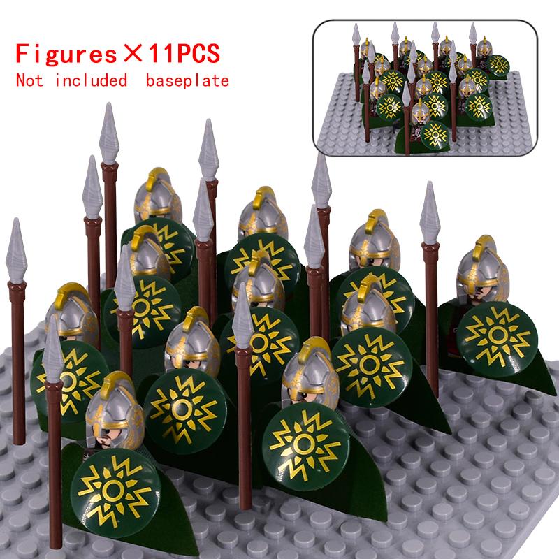 Medieval Military Sets Infantry Figures Building Blocks Soldier Spartan Warrior Knights Roman Weapons Accessories Toys for Kids