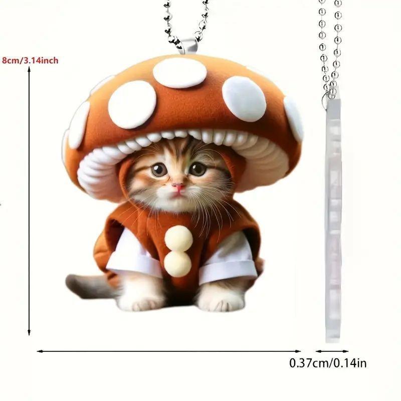 Acrylic Colorful Cartoon Cat Charm For Eyecatching Car Decoration And Gifts